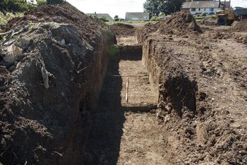 southwes1-231924: Digital Archive from Geophysical Survey and Archaeological Evaluation Work at Burrough House, Northam, Devon, 2015 to 2016. Copyright:  South West Archaeology Ltd