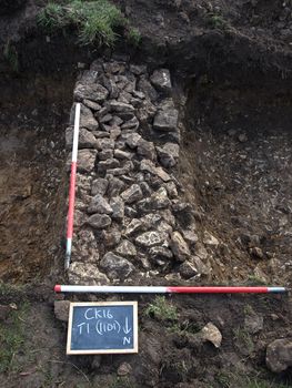 groundwo2-507469: Images from an Evaluation at Highfields Farm, Saltby Rd, Croxton Kerrial, Leicestershire, December 2016. Copyright:  Groundworks Archaeology