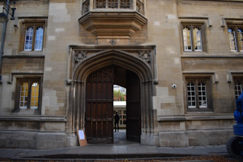 View to east. Exeter College Turl Street entrance