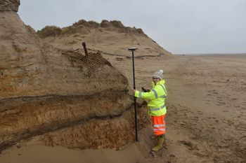 molas1-512591: Digital Archive from a coastal erosion survey of the Tobacco Cliffs, Formby Beach, Sefton, Merseyside 2015-2022. Copyright:  Museum of London Archaeology