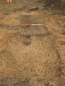Thumbnail of 110490_to_110498_Mitigation_Image_0560, Set Piece Excavation area 2, plan view of ditch 2028 (part of group 2343), primary fill 2040 and pit 2056, from north-west.