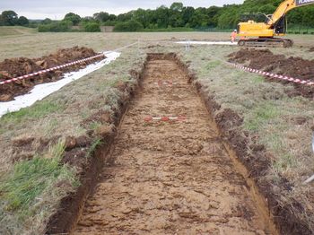 West facing shot of Trench 9. Copyright: HS2