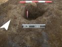 Thumbnail of South facing section 3724 posthole cut 14988
