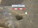 Thumbnail of South facing section through post hole 6072, fill 6071
