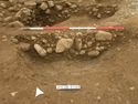 Thumbnail of South facing section through pit 6166