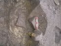 Thumbnail of In situ stone packing within posthole, no board