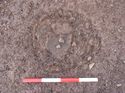 Thumbnail of Shot of pit [105] - partially excavated; pot visible