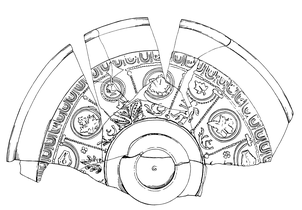 Samian pottery illustration from the Roman Piercebridge archive