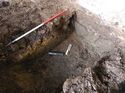 Thumbnail of <em>E-facing section through (609) and showing northern bastle wall foundations</em> <br  />(FEN15_25.jpg)