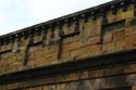 Thumbnail of Detail of the squared blind recessed niches and blue dentilled brick verges