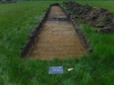 Thumbnail of North-West facing pre-excavation shot of trench 3 (1m x 2m scale) taken during archaeological evaluations at Milken Lane, Ashover, Derbyshire
