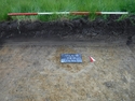 Thumbnail of South Facing sample section of trench 4 (2m scale) taken during archaeological evaluations at Milken Lane, Ashover, Derbyshire