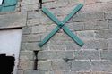 Thumbnail of Close up shot of the cross tie and two vents along the south east elevation of building B at Highfield Farm