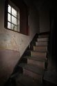 Thumbnail of North-east facing shot of the staircase in room G4 at Highfield Farm (2m scale)