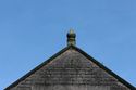 Thumbnail of Close up shot of the finials situated on each of the gable ends of the stables at Callow Hall, Derbyshire