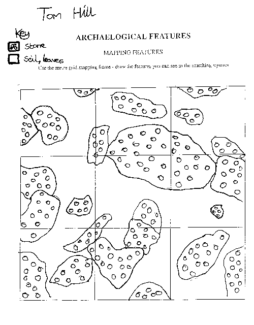 IMAGE: a narrative of what, from the information they were given, the students believed had occurred in the enclosure (read left to right).