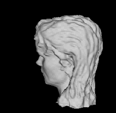 IMAGE: VRML image of a plastic reconstruction of the priestess from Anemospilia, constructed by Richard Neave