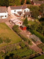 Thumbnail of Photograph of linear plot boundary from church tower