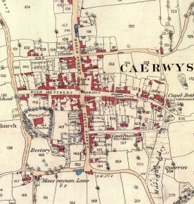 OS first edition map of Caerwys