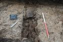 Thumbnail of South-east facing post-excavation shot of culvert [1404] at Bakewell Road, Matlock (1m scale)