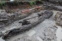 Thumbnail of North-east facing shot of the log in situ at Bakewell Road, Matlock (2m scale)