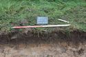 Thumbnail of North-east facing shot of a sample section of trench 10 at Bakewell Road, Matlock (1m scale)