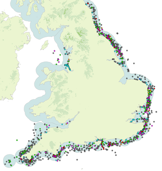 Distribution map of object materials