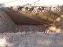 Thumbnail of E facing section of hole dug in Trench 2; view W