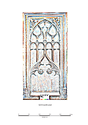 Thumbnail of Drawing of nave pew, Bath Abbey, South Aisle R, north end