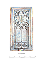 Thumbnail of Drawing of nave pew, Bath Abbey, South Aisle T, north end