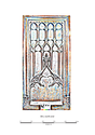 Thumbnail of Drawing of nave pew, Bath Abbey, South Nave L, north end