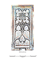 Thumbnail of Drawing of nave pew, Bath Abbey, North Nave M north end