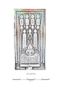 Thumbnail of Drawing of nave pew, Bath Abbey, South aisle F, south end