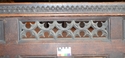 Thumbnail of Photo of nave pew, Bath Abbey, Detail South Aisle DD upper back overlapping right to left 1-4