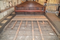 Thumbnail of South Aisle removal of pews E-H showing frame of platform and planking looking west