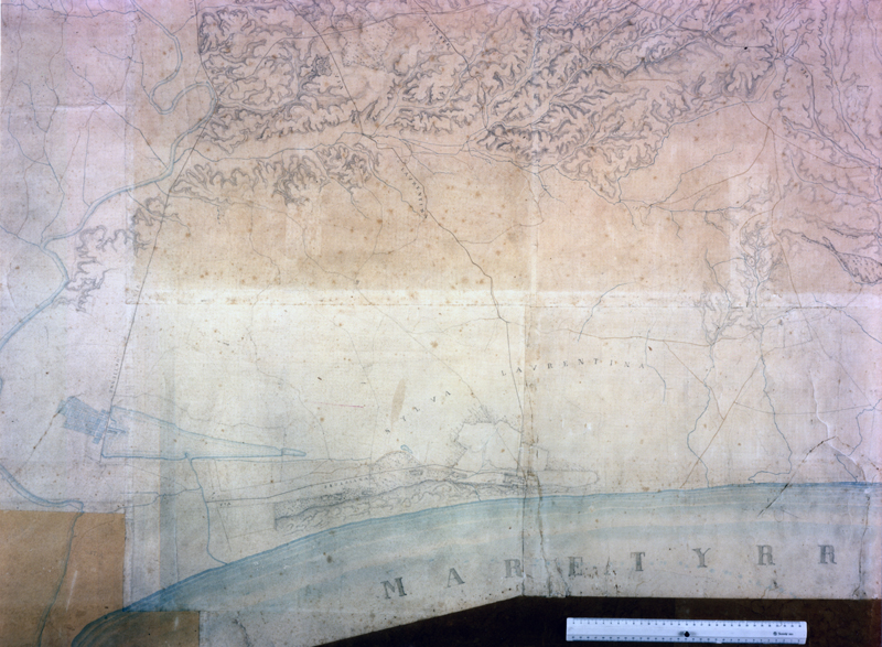 Pietro Rosa's archaeological map of Latium