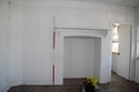 Thumbnail of The large fireplace, probably for a range, in the kitchen in the second floor flat, looking south (scale 2m)