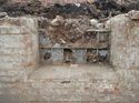 Thumbnail of Window in the north wall of Cellar C3, looking north. (Scale 0.1m)