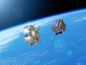 Thumbnail of This is a Fregat rocket, with the cubic satellite released. Not a traditional rocket shape!