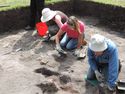 Thumbnail of Volunteers excavating and recording the site at Rainford library