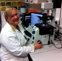 Thumbnail of Hayley McParland-Clarke at the Microscope