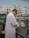 Thumbnail of David crushing a small sub-sample of a sherd prior to lipid extraction and analysis