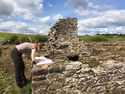 Thumbnail of Ali producing a scaled plan at one of the mill buildings at Hyndford Mills, Lanark © HES