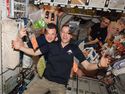 Thumbnail of Tom Marshburn, Roman Romanenko and Evgeny Tarelkin, Expedition 43