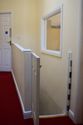 Thumbnail of First floor, stairs giving access to 19th century addition to Hall’s E wing, looking W