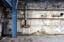 Thumbnail of Weaving shed (Unit C), south end of west wall, looking W