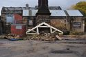 Thumbnail of Boiler house, west elevation and chimney, looking E