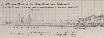 Coast profile (folio) for guiding sailors safely into Hartlepool (© UKHO)