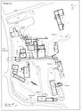 Thumbnail of 16.14 Plan of phase 5.6, late 14th to mid-15th century. S57 was demolished, to be replaced by S60 and S61 which were next to quarry CF21. The latrine block was demolished by quarrying CF21