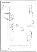 Thumbnail of 19.05 Composite plan of S6 and S87. These were initially considered to be one structure but during post-excavation analysis S87 was found to have been built over S6